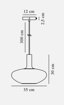 Alton &oslash;35 White hanglamp Nordlux