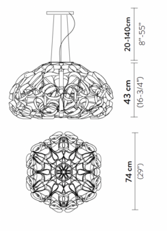 Quantica 75 suspension hanglamp Slamp