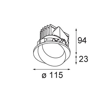 Wink Asy recessed 115 IP54 inbouwspot Modular