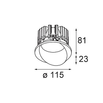 Wink recessed 115 IP54 inbouwspot Modular