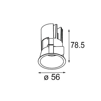 Minude Recessed 56 inbouwspot Modular