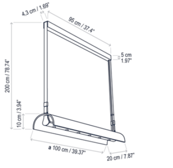 Aluet s/100 in+direct hanglamp Bover 