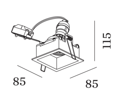 Plano 1.0 gu10 inbouwspot Wever &amp; Ducre 