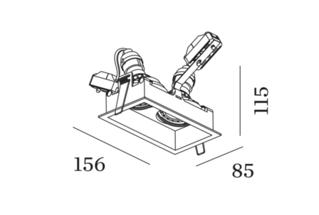 Plano 2.0 gu10 inbouwspot Wever &amp; Ducre 