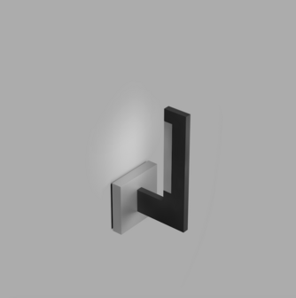 Inlay W1 linear black/silver wandlamp Light Point