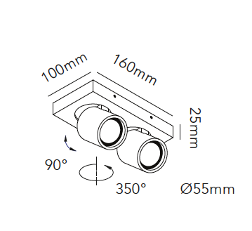 Focus mini 2 opbouwspot Light Point