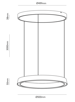 Edge Round &Oslash; 50 cm hanglamp Light Point