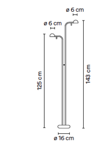 Pin 1670 vloerlamp Vibia 