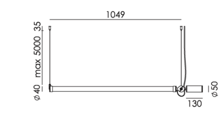 Mr. Tubes LED Horizontal hanglamp Tonone 