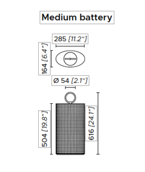 Clara Medium batterij outdoor tafellamp Contardi