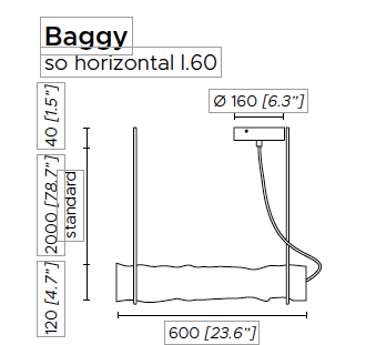 Baggy 60 hanglamp Contardi