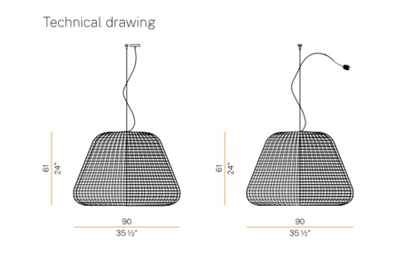 Ralph &Oslash; 90 cm outdoor hanglamp Panzeri