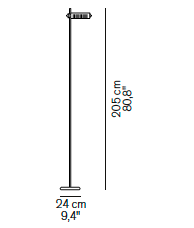 Colombo 626/L vloerlamp Oluce