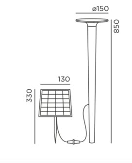 Lix spike solar outdoor vloerlamp IP44.de