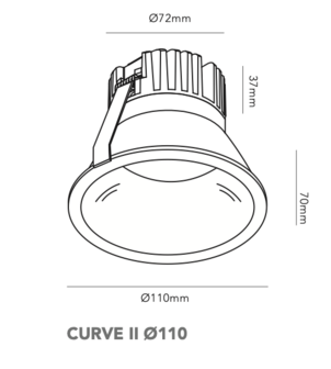 Curve II &Oslash; 11&nbsp;cm inbouwspot Light Point