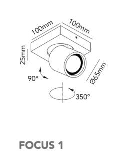 Focus 1 opbouwspot Light Point