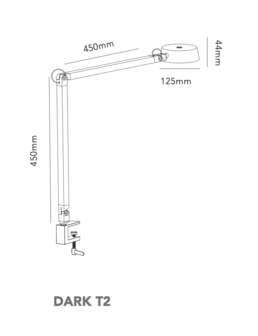 Dark T2 base tafellamp Light Point