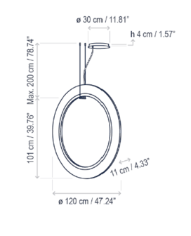 Roda S/120/V hanglamp Bover 