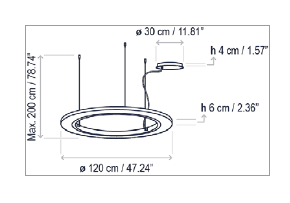 Roda S/120 hanglamp Bover 