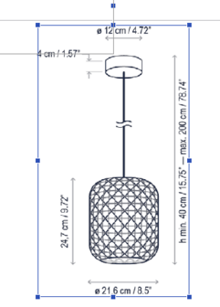 Nans S/21 outdoor hanglamp Bover 