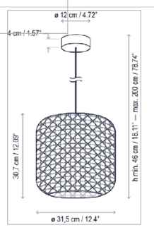 Nans S/31 outdoor hanglamp Bover 