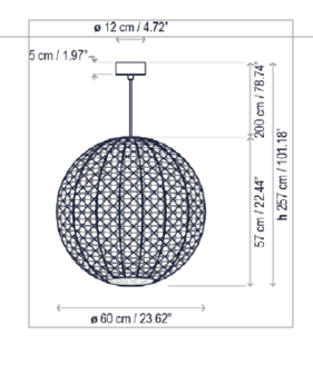 Nans Sphere S/60 outdoor hanglamp Bover 