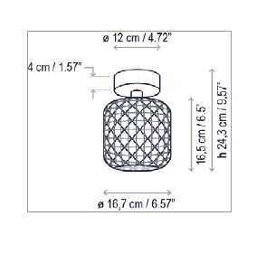 Nans PF/16 outdoor plafondlamp Bover 