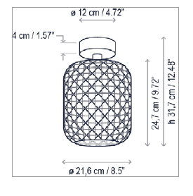 Nans PF/21 outdoor plafondlamp Bover 