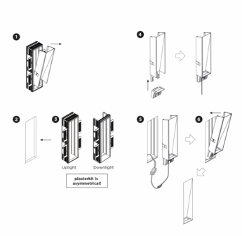 Strange 1.7 trimless recessed wandlamp Wever &amp; Ducre 