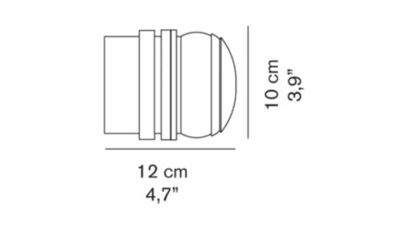 Fresnel 1148/LBT LED IP44 plafond/wandlamp Oluce 