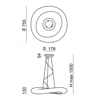 Mr Magoo &oslash;75 cm hanglamp Stilnovo