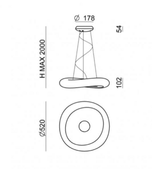 Mr Magoo &oslash;52 cm hanglamp Stilnovo