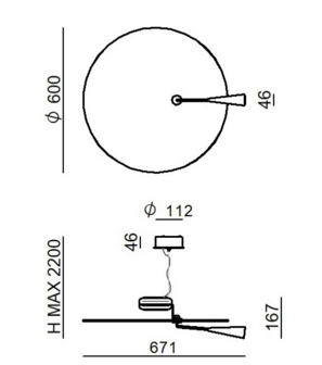 Bascula hanglamp Stilnovo