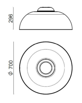 Dem&igrave;  &Oslash; 95 cm plafondlamp Stilnovo