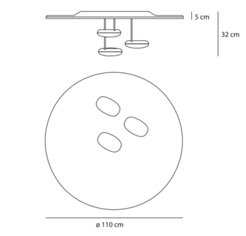 Droplet plafondlamp Artemide