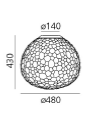 Meteorite 48 Wall/Ceiling wandamp Artemide