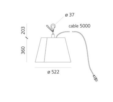 Tolomeo Paralume Hook outdoor hanglamp Artemide