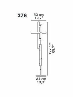 Las 376 vloerlamp Oluce