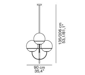 Lyndon 450 hanglamp Oluce  