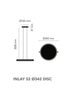Inlay S2 disc black/silver hanglamp Light Point