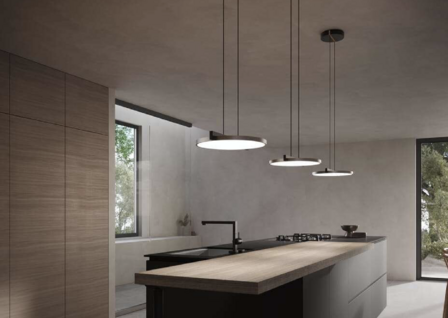 Inlay S2 disc black/gold hanglamp Light Point