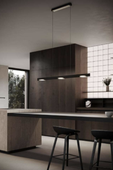 Inlay S1250 disc black/silver hanglamp Light Point
