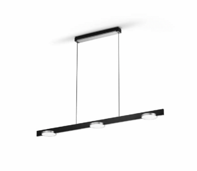 Inlay S1250 disc black/silver hanglamp Light Point