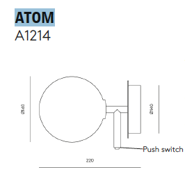 Atom A1214&nbsp;wandlamp Aromas 