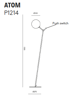 Atom P1214&nbsp;vloerlamp Aromas 