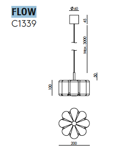 Flow&nbsp;C1339 hanglamp Aromas 