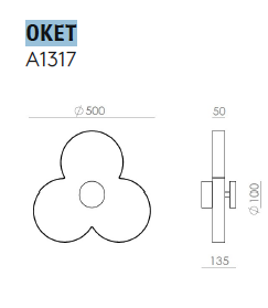 Oket A1317 wandlamp Aromas 