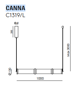 Canna 2x C1319 hanglamp Aromas 