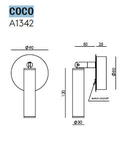 Coco A1342 wandlamp Aromas 