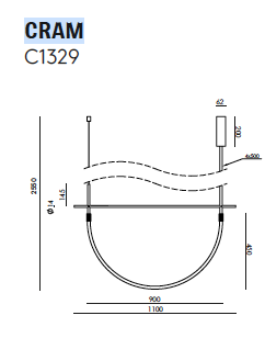 Cram C1329 hanglamp Aromas 